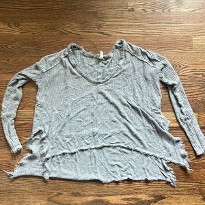 Free People Waffle Shirt
